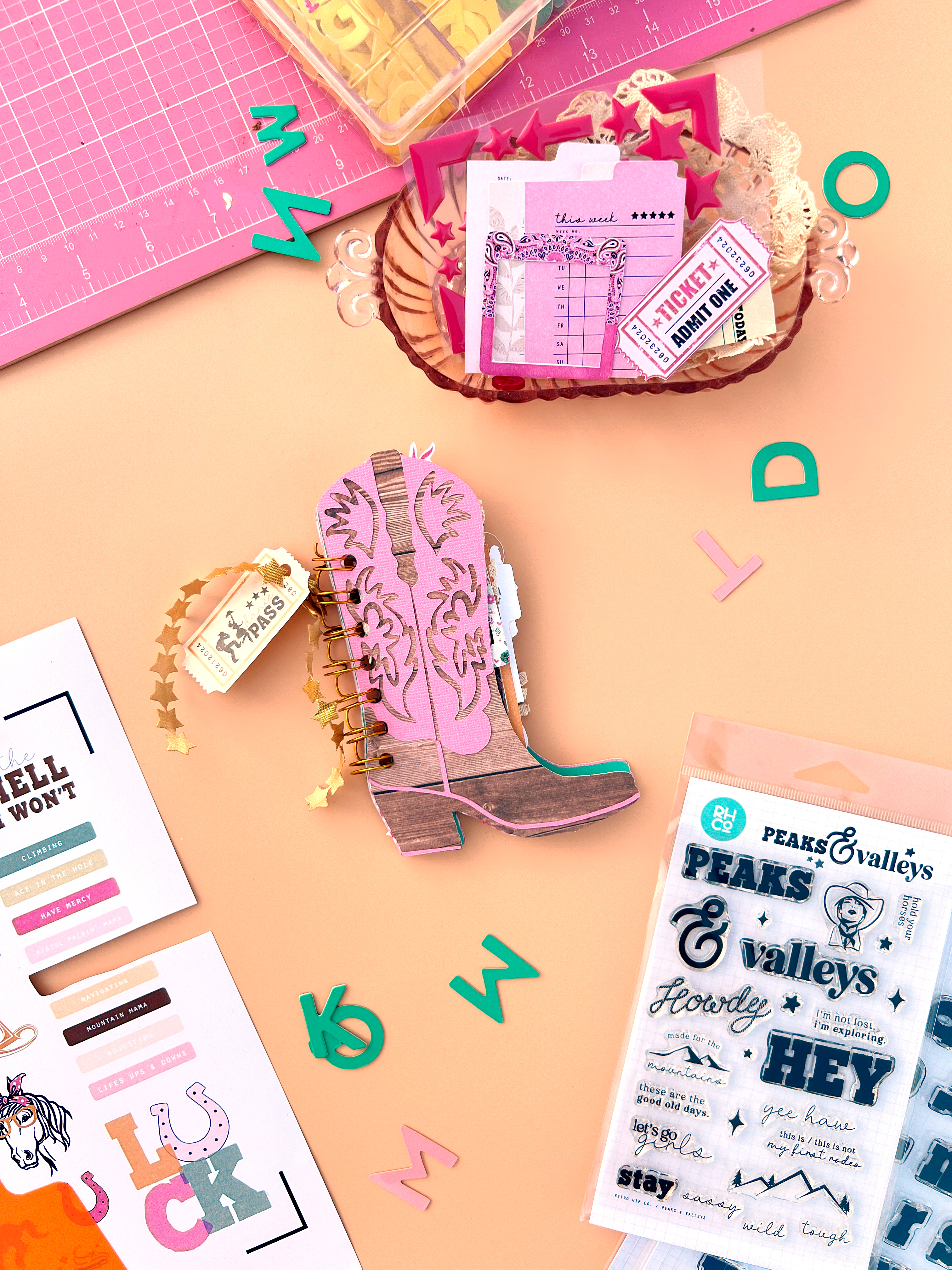 Cowboy Boot Mini Album & Cut File